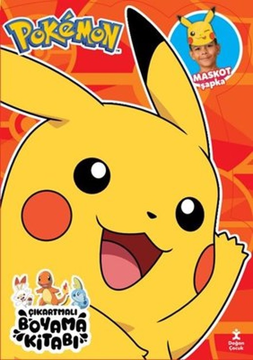 Pokemon - Çıkartmalı Boyama Kitabı - Maskot Şapka | Doğan Çocuk