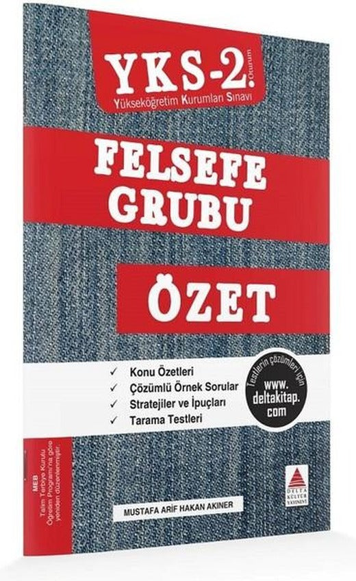 YKS 2.Oturum Felsefe Grubu Özet | Delta Kültür-Eğitim (İnce Kapak)