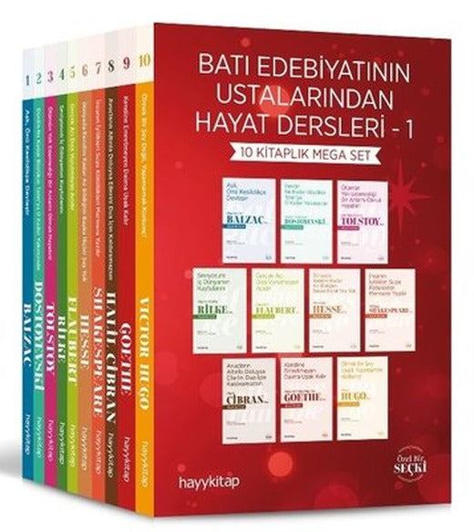 Batı Edebiyatının Ustalarından Hayat Dersleri 1 - 10 Kitaplık Mega Set | Hayy Kitap