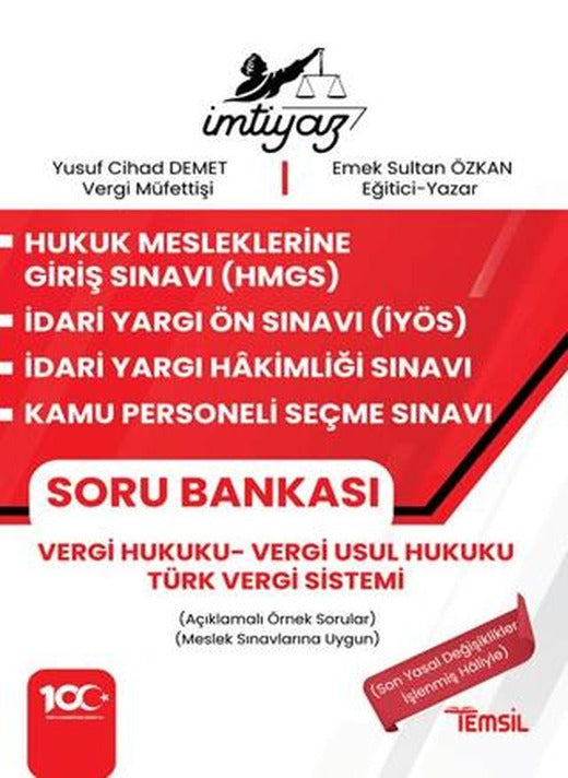 İmtiyaz HMGS - İYÖS- İYHS - KPSS Vergi Hukuku Soru Bankası Vergi Hukuku - Vergi Usul Hukuku – Türk Vergi Sistemi | Temsil Kitap (Ciltsiz)