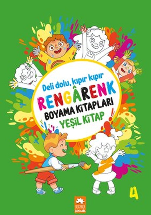 Rengarenk Boyama Kitapları - Yeşil Kitap | Eksik Parça