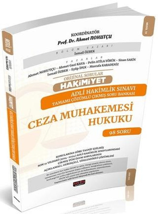 HAKİMİYET Adli Hakimlik Ceza Muhakemesi Hukuku Çıkmış Soru Bankası | Savaş Yayınevi (Ciltsiz)