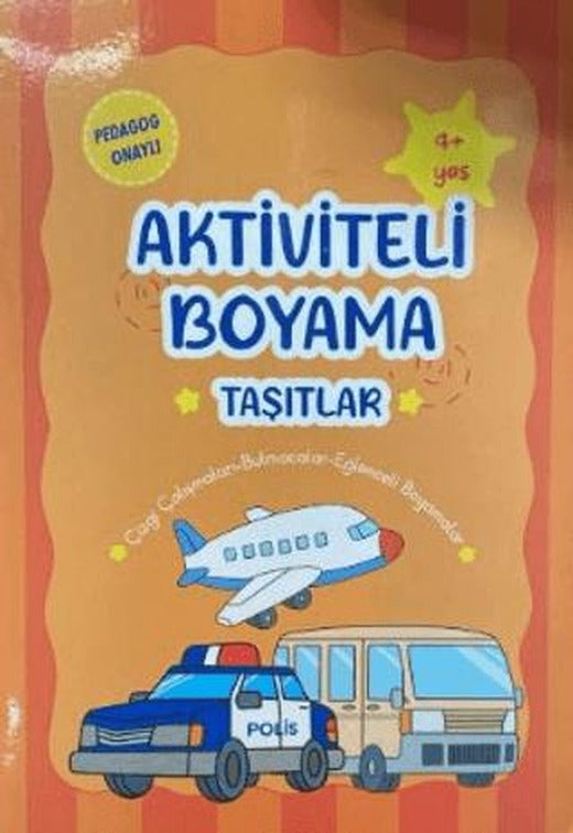 Aktiviteli Boyama Taşıtlar | Kids Mode (Ciltsiz)