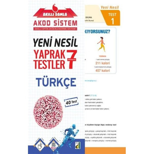 7.Sınıf Türkçe Yeni Nesil Yaprak Testler | Damla Yayınevi (İnce Kapak)