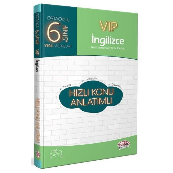 6.Sınıf VIP İngilizce Hızlı Konu Anlatımlı | Editör (İnce Kapak)