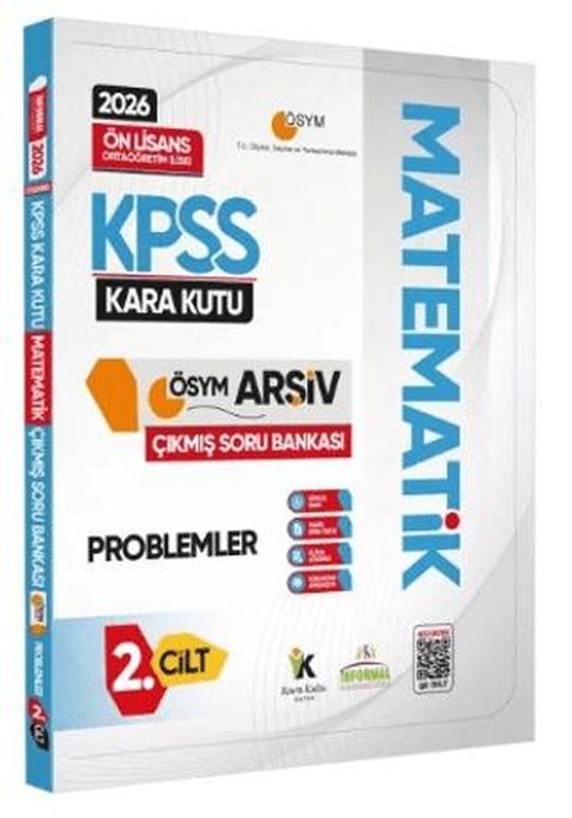 2026 KPSS Önlisans/Ortaöğretim Matematik Kara Kutu 2.Cilt Problemler ÖSYM Çıkmış Soru Bankası Çözümlü