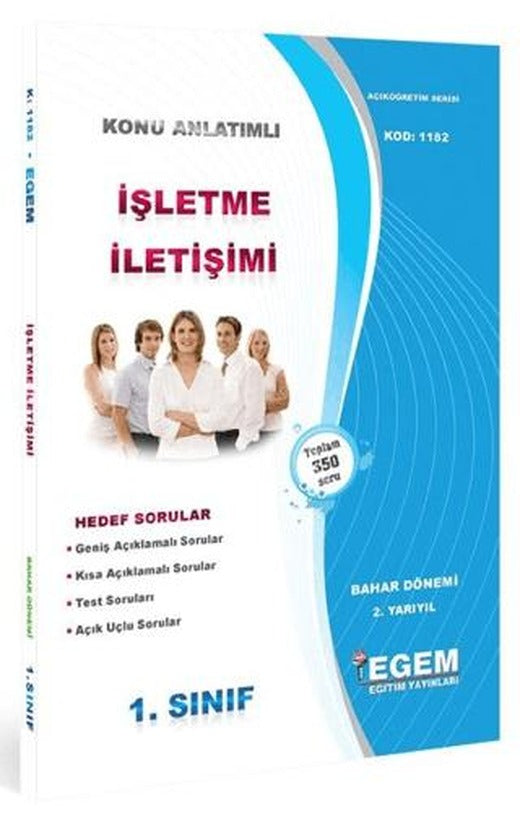 AÖF 1. Sınıf İşletme İletişimi Konu Anlatımlı Kod: 1182