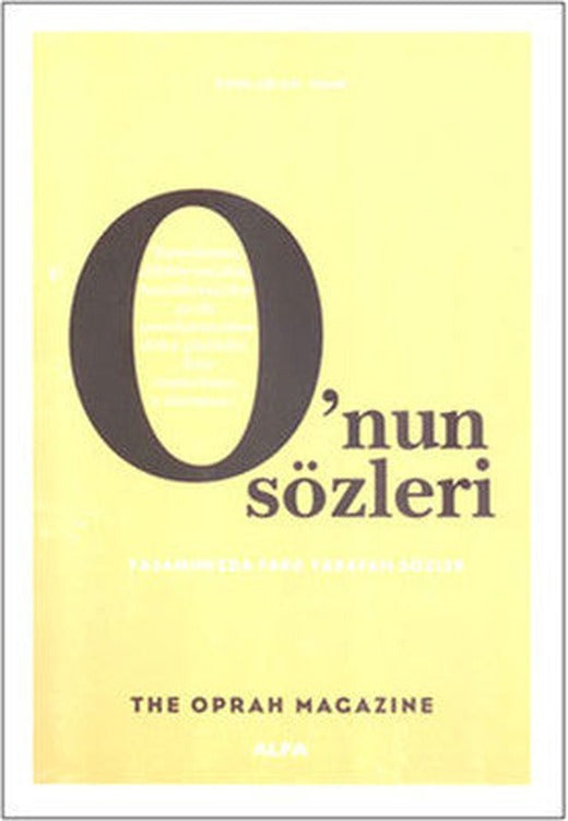O'nun Sözleri | Alfa Yayınları