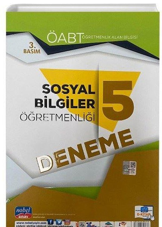 2021 ÖABT Sosyal Bilgiler Öğretmenliği 5 Deneme | Nobel Sınav (İnce Kapak)