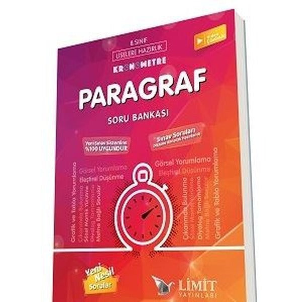 Limit 8. Sınıf Kronometre Paragraf Soru Bankası | Limit Yayınları (İnce Kapak)