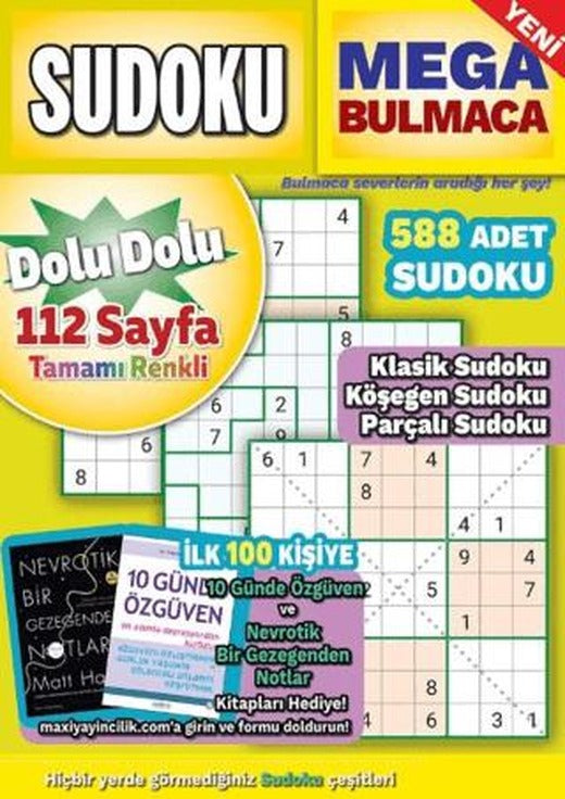 Mega Sudoku Bulmaca 20 | Maxi Yayıncılık (Ciltsiz)