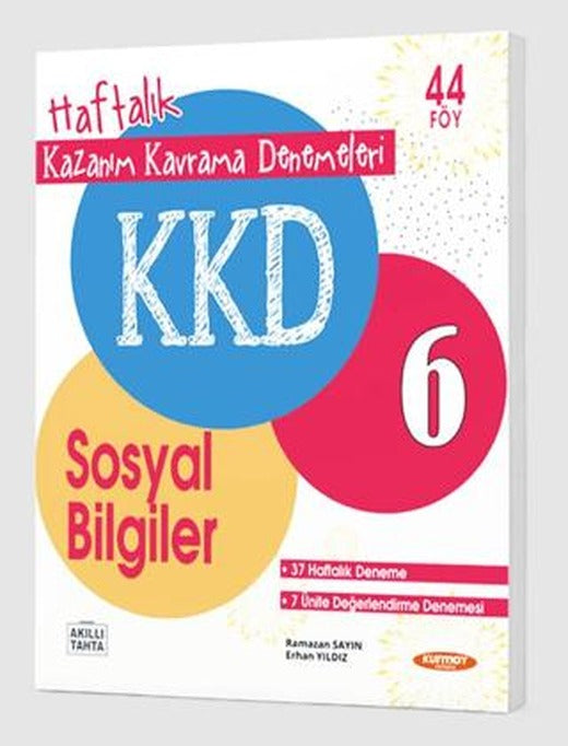 KKD 6. Sınıf Sosyal Bilgiler Haftalık Kazanım Kavrama Denemeleri | Kurmay Yayınları (Ciltsiz)