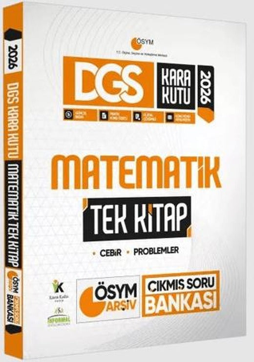 2026 DGS Kara Kutu Matematik TEK KİTAP ÖSYM Arşiv Çıkmış Soru Bankası Konu Özetli Dijital Çözümlü