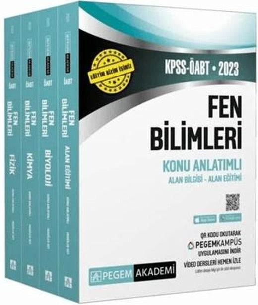 Pegem 2023 ÖABT Fen Bilgisi Fen ve Teknoloji Konu Anlatımı Modüler Set 4 Kitap | Pegem Akademi Yayıncılık (Ciltsiz)