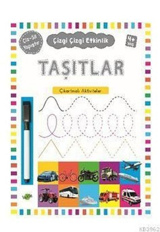 Taşıtlar Çıkartmalı Aktiviteler 4 Yaş Çizgi Çizgi Etkinlik | Kukla