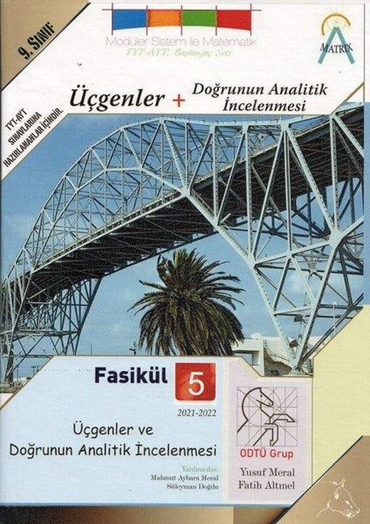 9.Sınıf Modüler Sistem ile Matematik - Üçgenler + Doğrunun Analitik İncelenmesi - Fasikül 5 | Matrix (Ciltli)