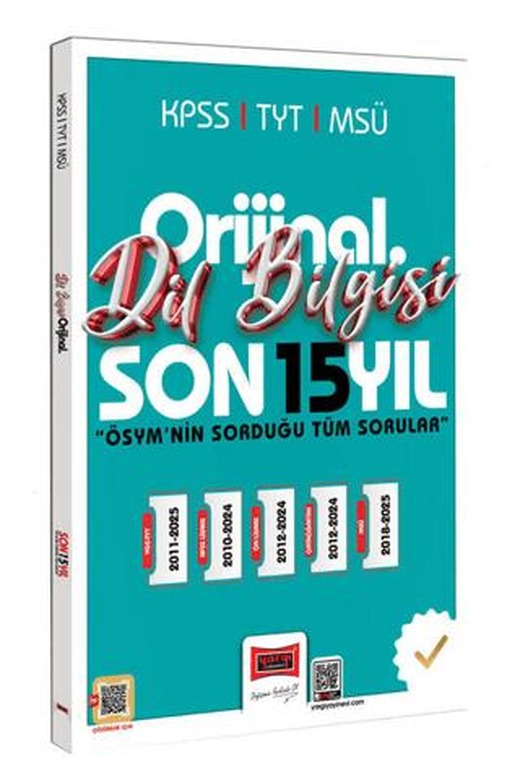 2026 KPSS TYT MSÜ Orijinal Dil Bilgisi Son 15 Yıl Çıkmış Sorular | Yargı Yayınevi (Ciltsiz)