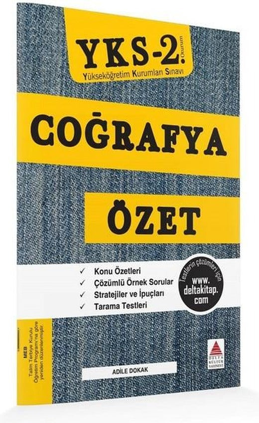 YKS 2.Oturum Coğrafya Özet | Delta Kültür-Eğitim (İnce Kapak)