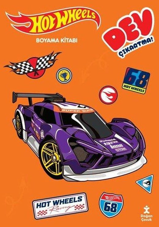 Hot Wheels - Dev Çıkartmalı Boyama Kitabı | Doğan Çocuk (İnce Kapak)