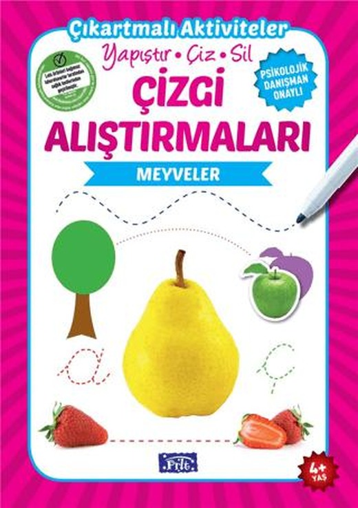 Çizgi Alıştırmaları - Meyveler (4 Yaş)