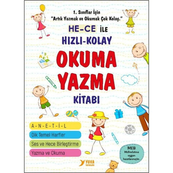 Hece İle Hızlı Kolay Okuma Yazma Kitabı - 1. Sınıflar İçin | Yuva (İnce Kapak)