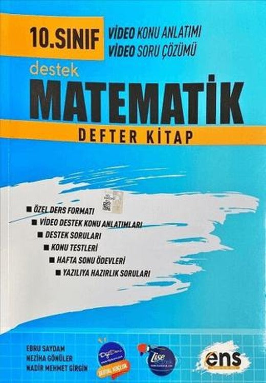 10. Sınıf Matematik Destek Defter Kitap | ENS Yayınları (Ciltsiz)