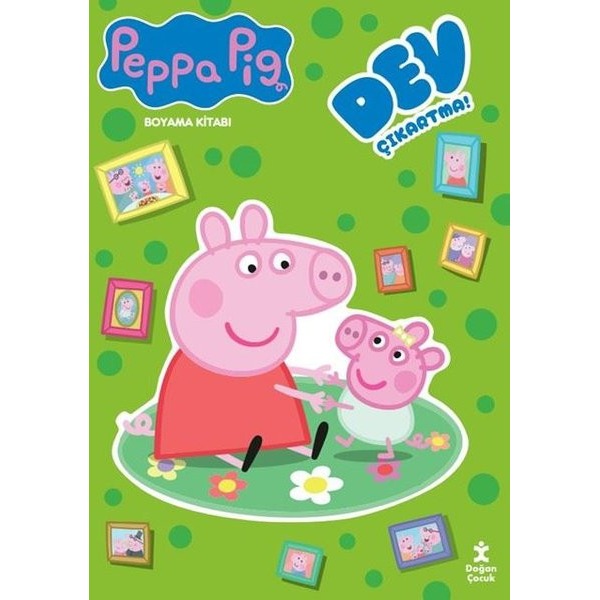 Peppa Pig - Dev Çıkartmalı Boyama Kitabı | Doğan Çocuk (İnce Kapak)