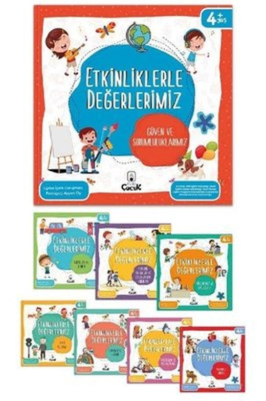 Etkinliklerle Değerlerimiz Serisi Seti - 8 Kitap Takım | Floki Çocuk (İnce Kapak)