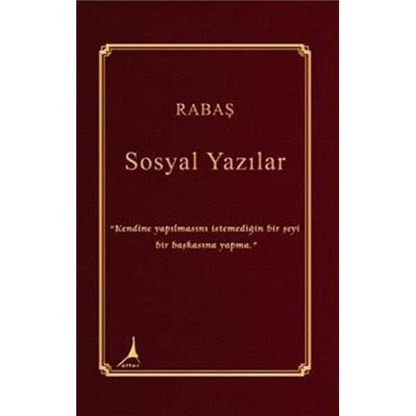 Sosyal Yazılar | Alter Yayınları (İnce Kapak)