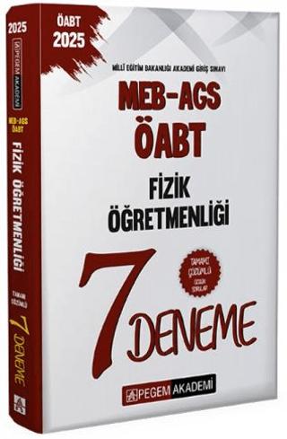 2025 MEB AGS ÖABT Fizik Öğretmenliği Tamamı Çözümlü 7 Deneme