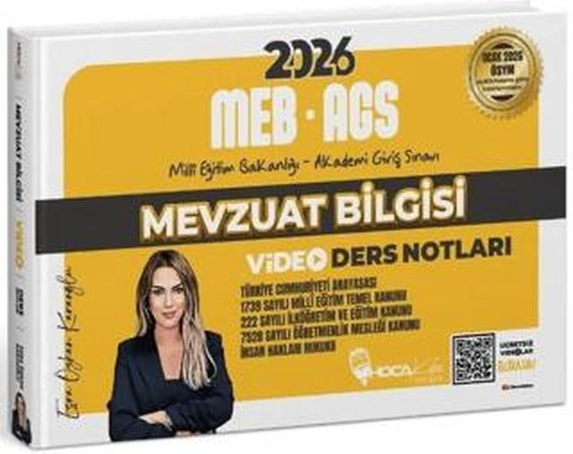 2026 MEB-AGS Mevzuat Bilgisi Video Ders Notları