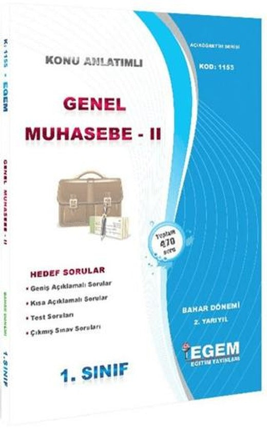 1. Sınıf 2. Yarıyıl Konu Anlatımlı Genel Muhasebe 2 - Kod 1155