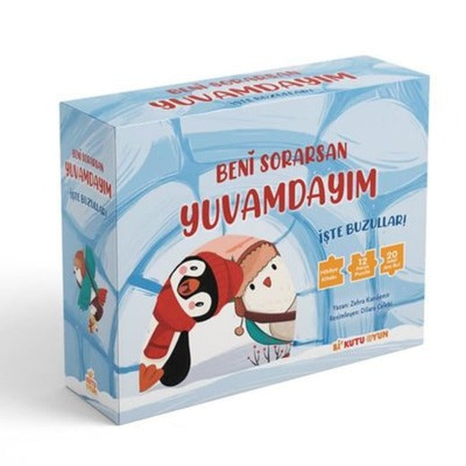 Beni Sorarsan Yuvamdayım - İşte Buzullar! Kitap ve Oyun Seti | Bi Kutu Oyun Yayınevi (İnce Kapak)