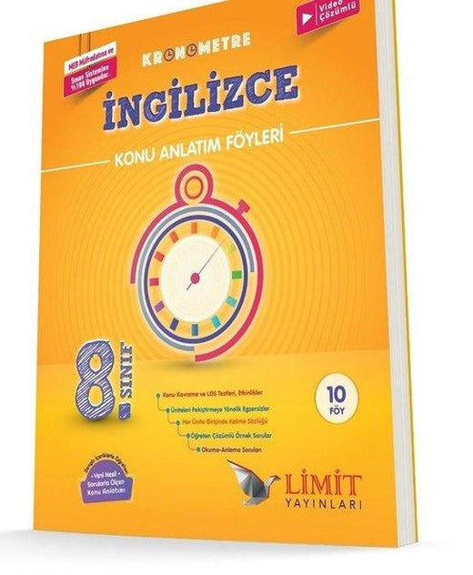 8.Sınıf Kronometre İngilizce Konu Anlatım Föyü | Limit Yayınları (İnce Kapak)