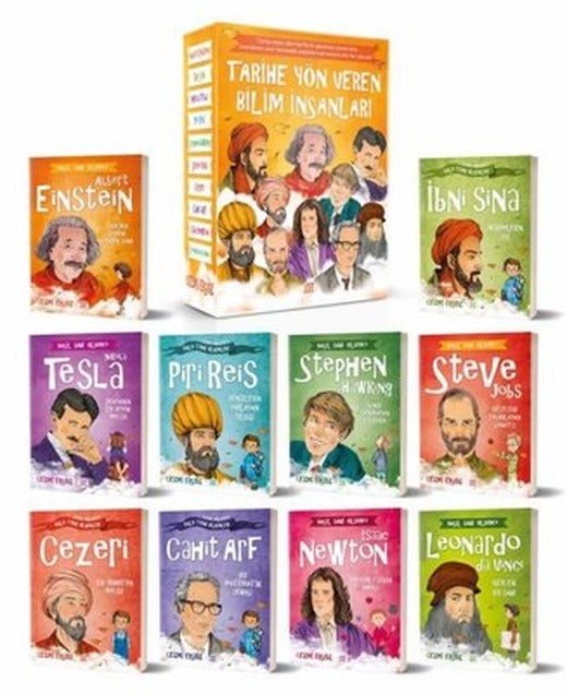 Tarihe Yön Veren Bilim İnsanları Serisi Seti - 10 Kitap Takım - Kutulu | Dokuz Yayınları