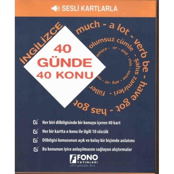 40 Günde 40 İngilizce Konu | Fono Yayınları (İnce Kapak)