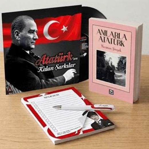 Atatürk’ten Kalan Şarkılar Plak - Anılarla Atatürk - Bloknot ve Kalem | Plak (Ciltsiz)