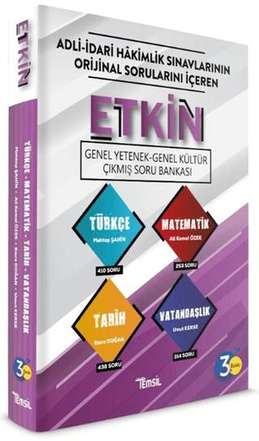 Etkin Genel Yetenek Genel Kültür Çıkmış Soru Bankası | Temsil Kitap (Ciltsiz)