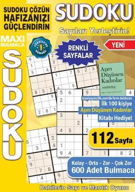 Maxi Sudoku Bulmaca 20 | Maxi Yayıncılık (Ciltsiz)