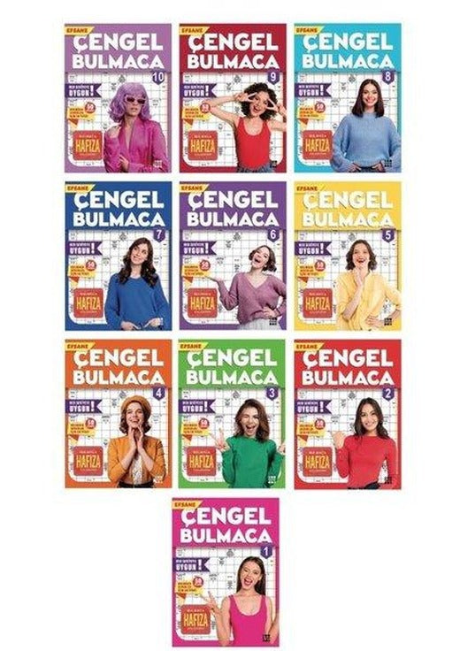 Efsane Çengel Bulmaca Seti - 10 Kitap Takım | Dokuz Yayınları (İnce Kapak)