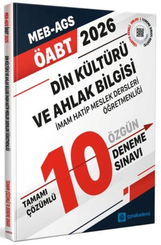 2026 MEB-AGS ÖABT Din Kültürü ve Ahlak Bilgisi Öğretmenliği Tamamı Çözümlü 10 Deneme Sınavı | gysakademi (Ciltsiz)