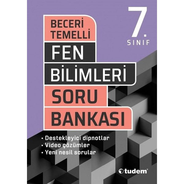 7.Sınıf Fen Bilimleri Beceri Temelli Soru Bankası | Tudem Yayınları - Ders Kitapları (İnce Kapak)