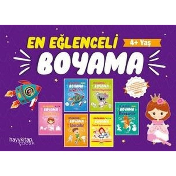 En Eğlenceli Boyama Seti-6 Kitap Takım | Hayy Kitap