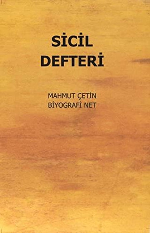 Sicil Defteri | Biyografi Net İletişim ve Yayın (Ciltsiz)