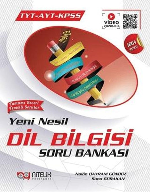 Nitelik YKS TYT AYT KPSS Yeni Nesil Dil Bilgisi Soru Bankası Video Çözümlü | Nitelik Yayınları (Ciltsiz)
