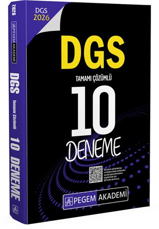 2026 DGS Tamamı Çözümlü 10 Deneme | Pegem Akademi Yayıncılık (Ciltsiz)  - Resim 1