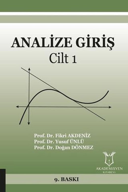 Analize Giriş Cilt 1 | Akademisyen Kitabevi (Ciltsiz)
