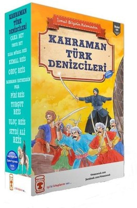 Kahraman Türk Denizcileri Seti(10 Kitap) | Timaş Çocuk (İnce Kapak)