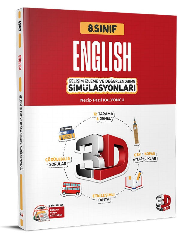 3D 2026 8. Sınıf Lgs English Simülasyon Branş Deneme kitap kapağı