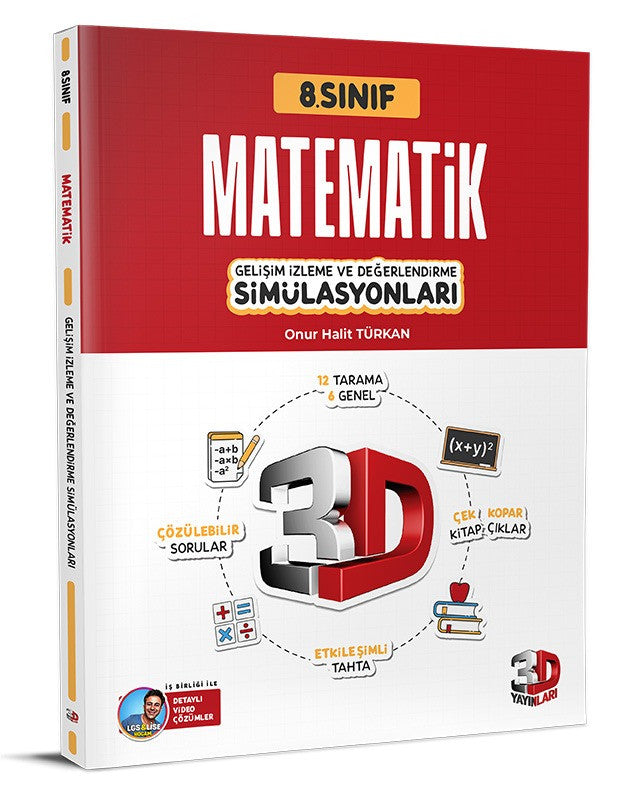3D 2026 8. Sınıf Lgs Matematik Simülasyon Branş Deneme kitap kapağı
